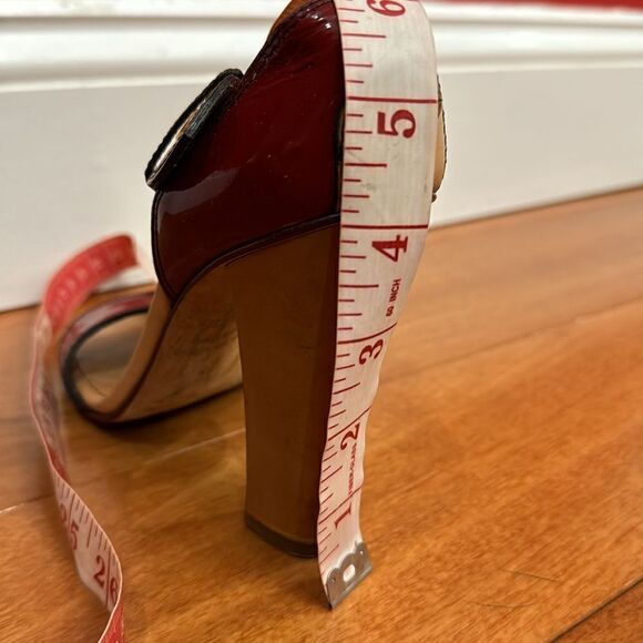 Giuseppe Zanotti Buckle Burgundy Red Patent Leather Mule size 6.5 - Picture 10 of 10